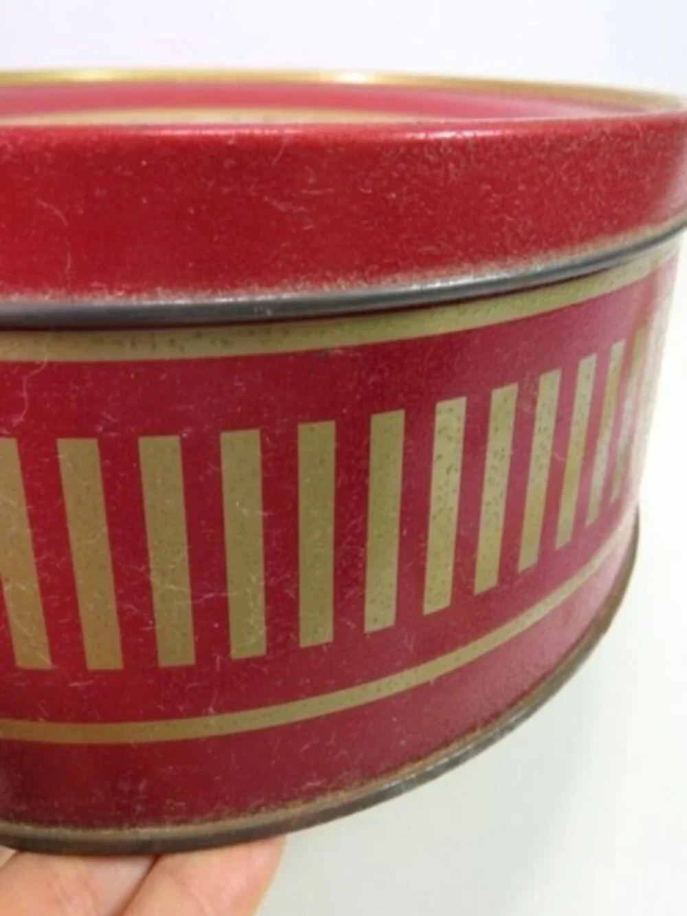 Vintage Grandfather Christmas Metal Tin – Woodland Santa Holiday Storage